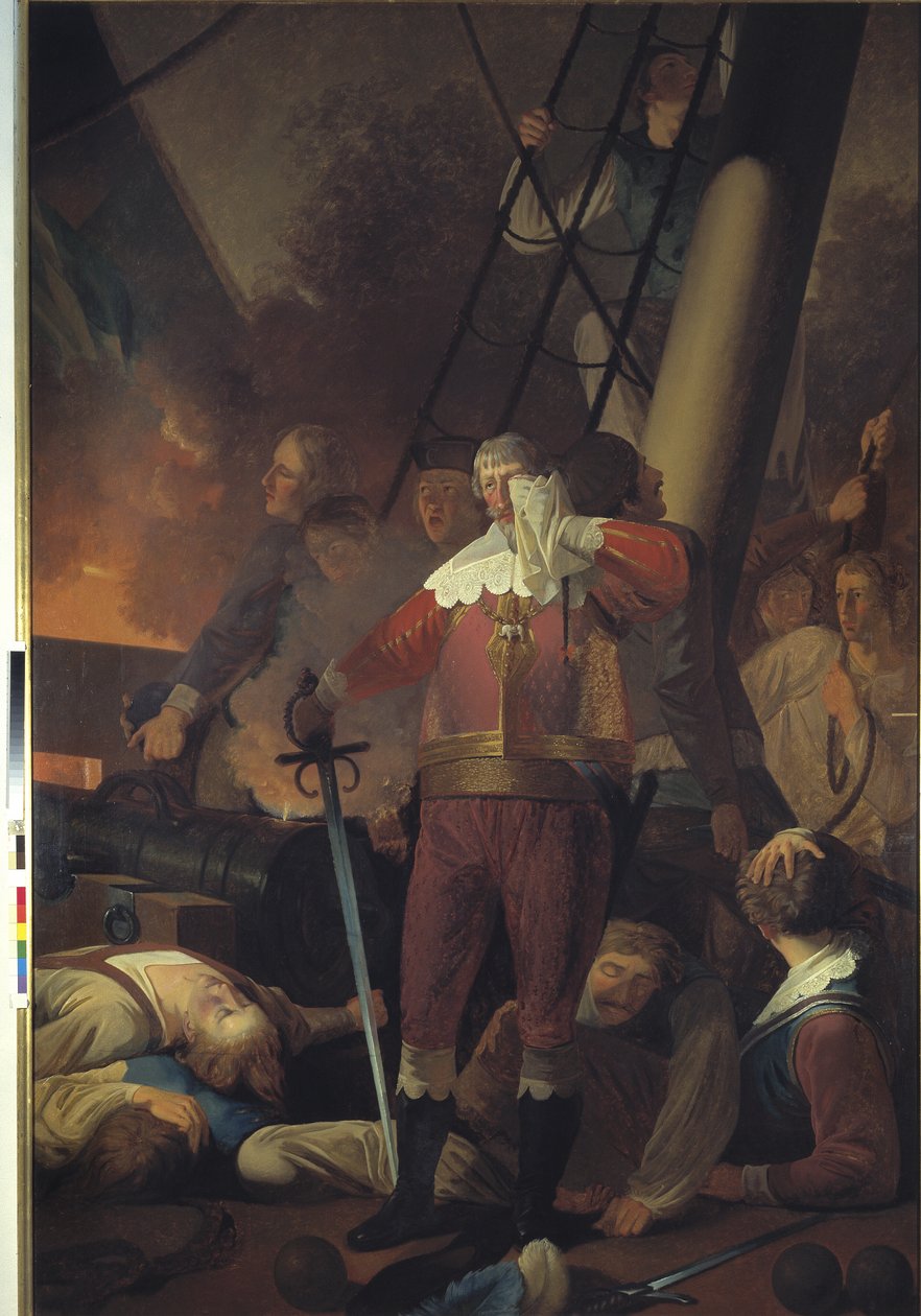 Cristián IV en "La Trinidad" en la batalla de Koldberger Heide 1644 de Wilhelm Bendz