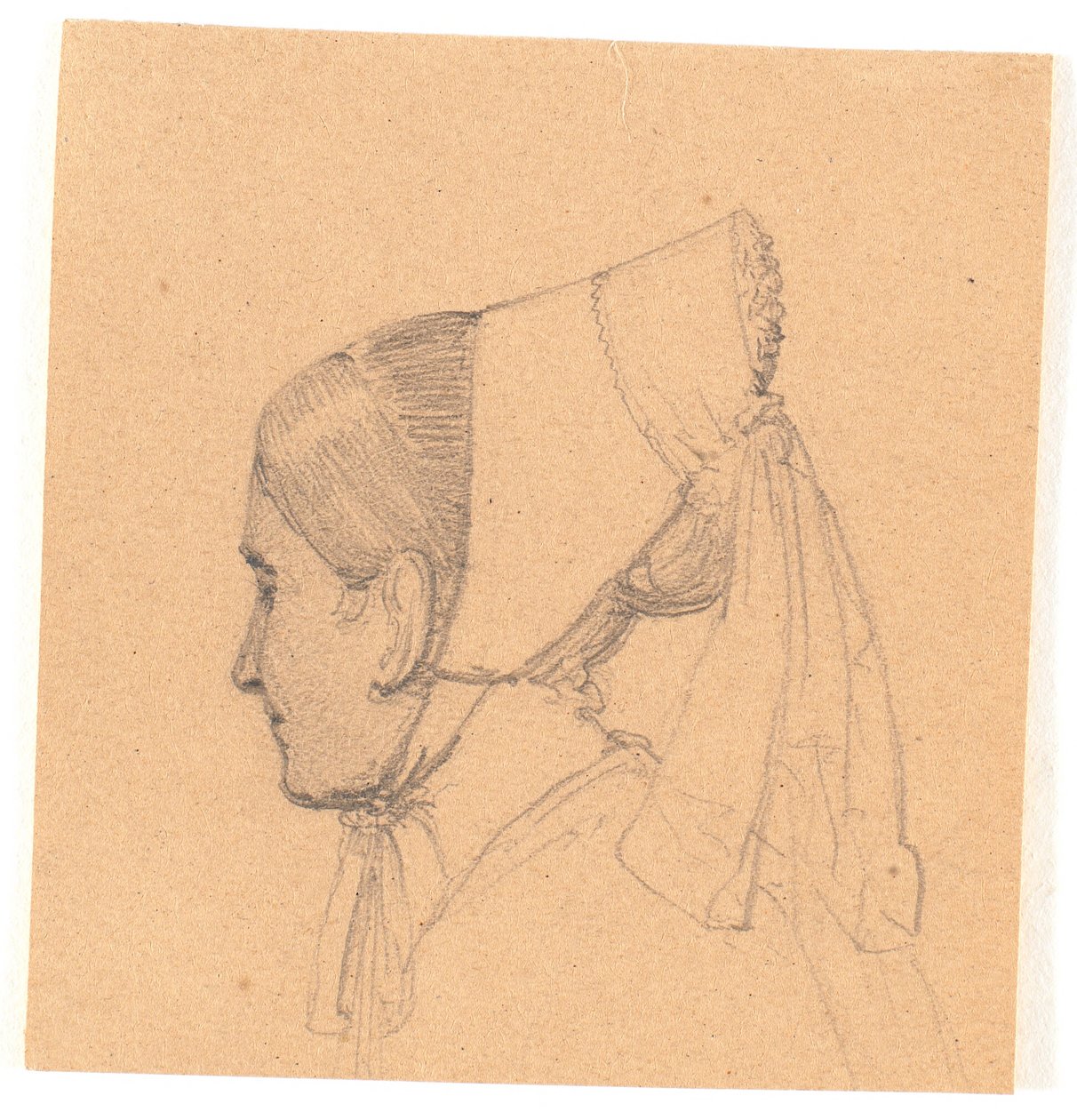 Cabeza de una joven. Perfil a la izquierda de Wilhelm Bendz