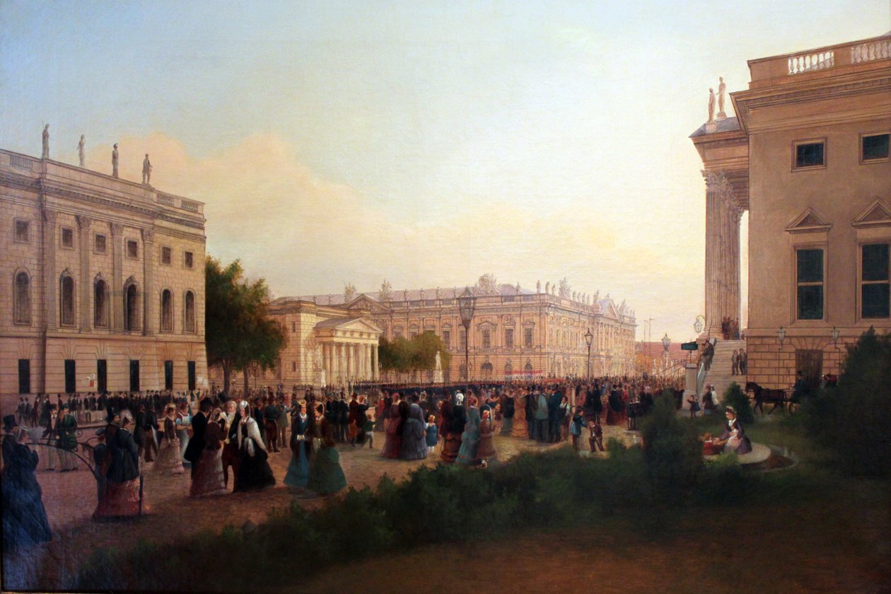 Vista de la Plaza de la Ópera con vistas a la Nueva Guardia y al Arsenal de Berlín de Wilhelm Brücke