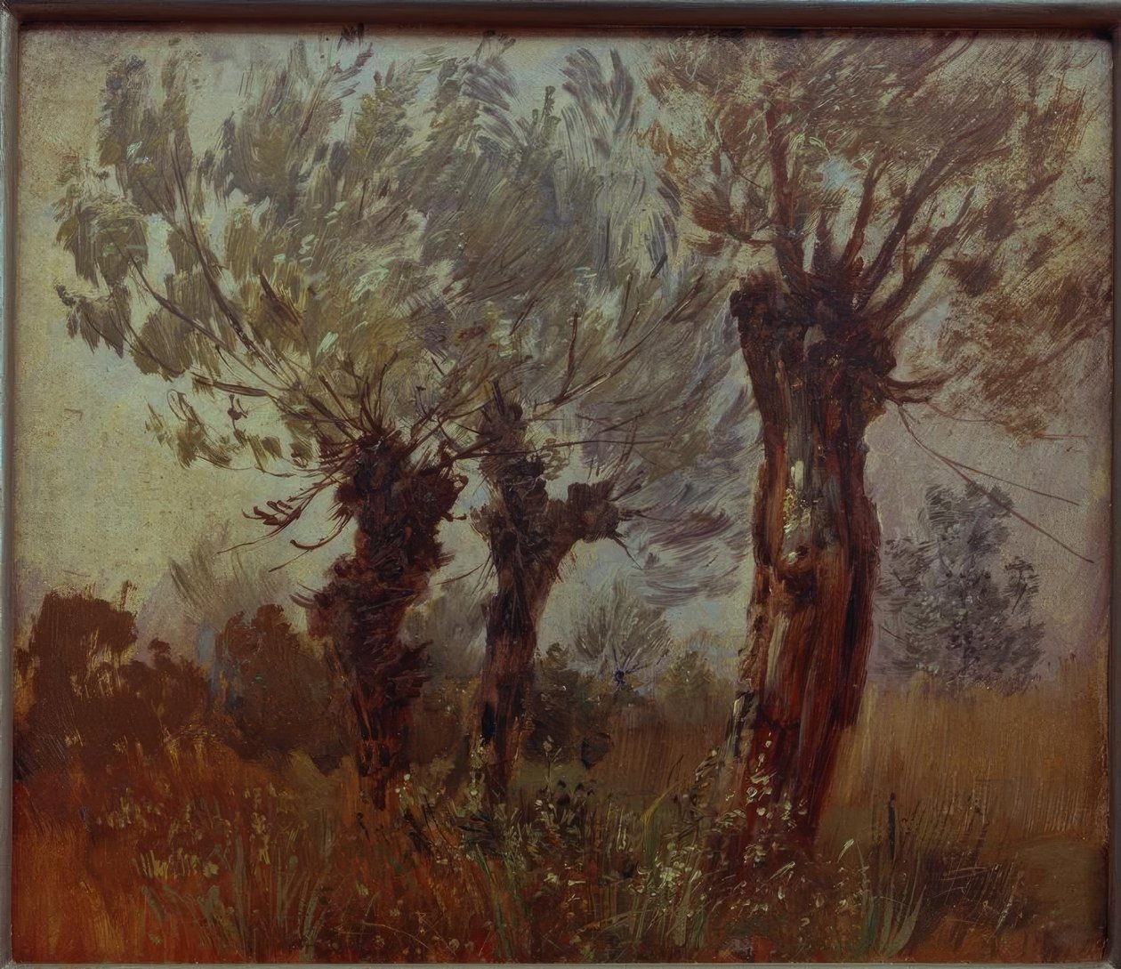 Tres viejos sauces de Wilhelm Busch