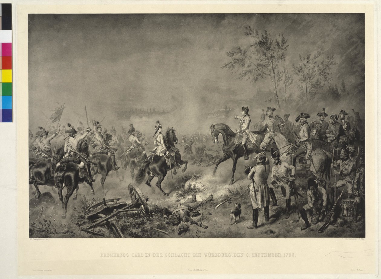 Archiduque Carlos en la batalla de Wuerzburgo de Wilhelm Camphausen