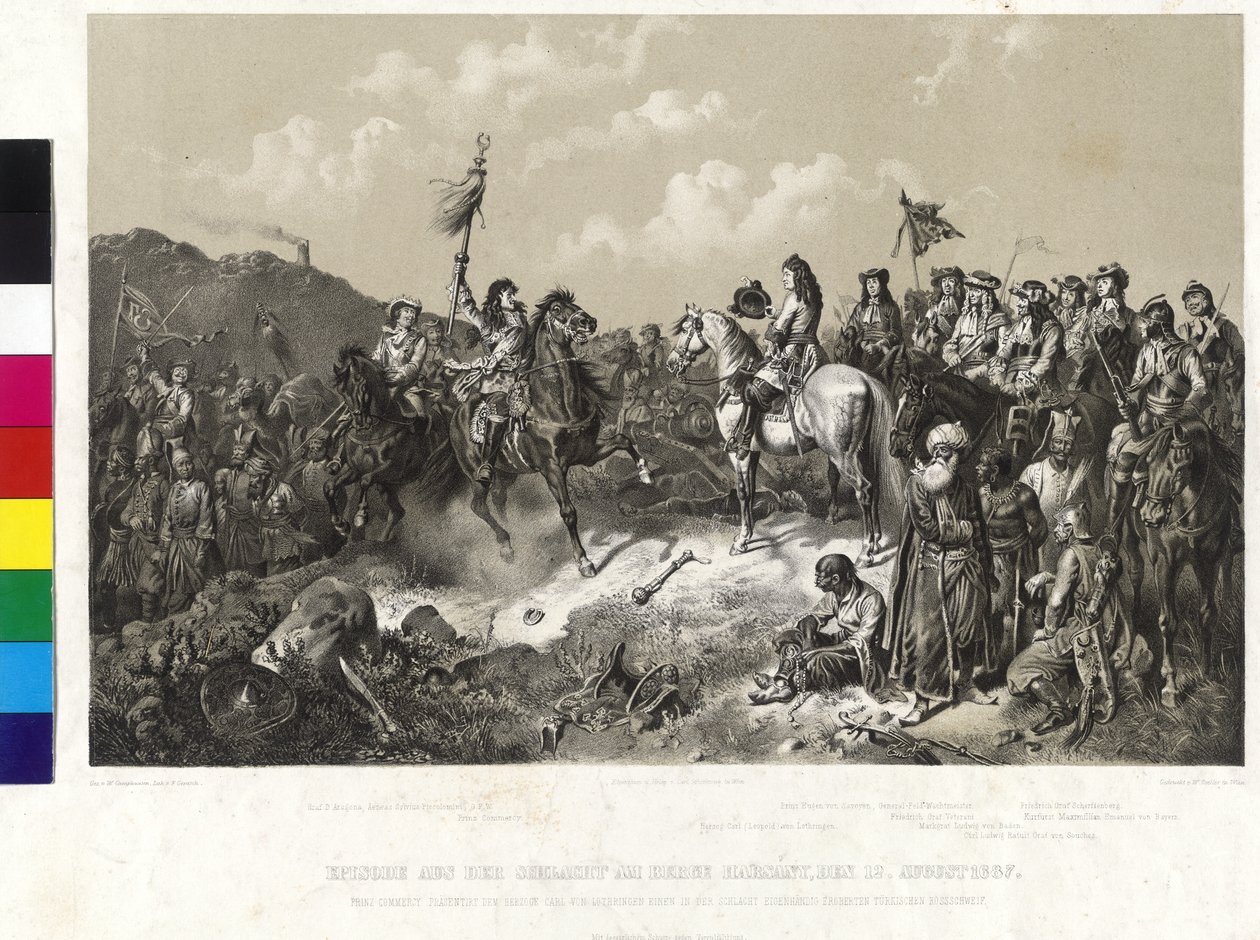 Episodio de la batalla en los montes Harsany el 12 de agosto de 1687 de Wilhelm Camphausen