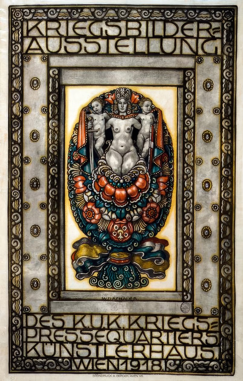 Cartel de exposición de imágenes de guerra de Wilhelm Dachauer