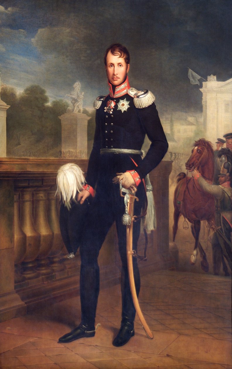 Retrato del rey Federico Guillermo III de Prusia, 1818 de Wilhelm Friedrich Herbig