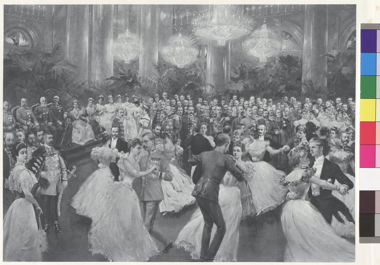 Baile en la corte - razonamiento de la cuadrilla de Wilhelm Gause