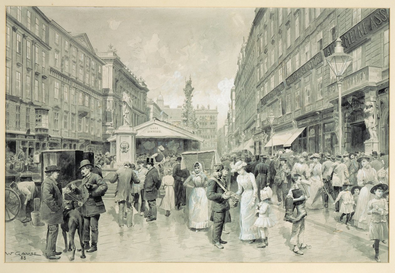 El Graben, plaza central del centro de Viena ... de Wilhelm Gause