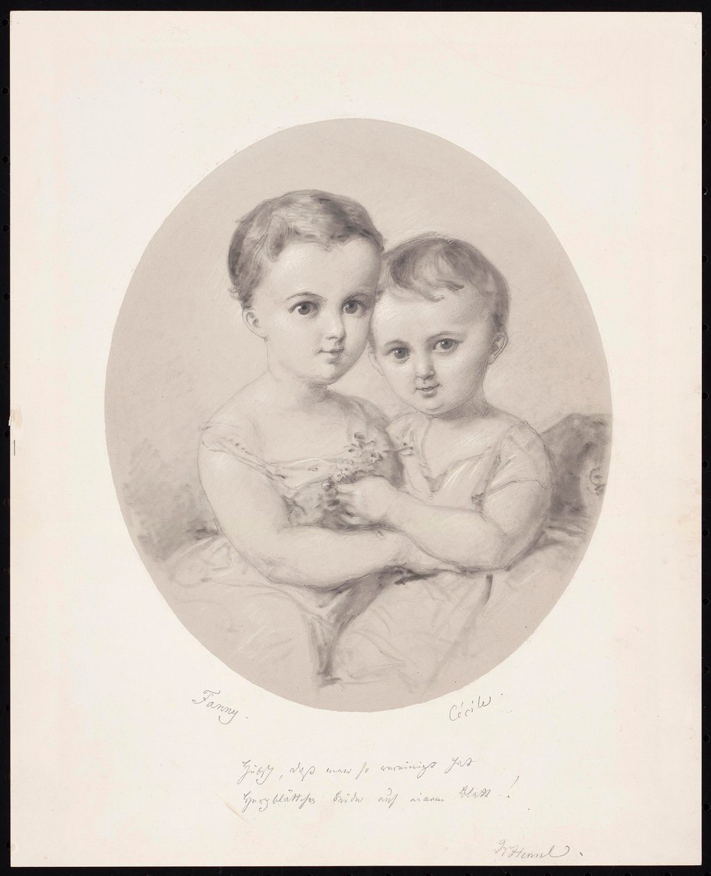 Las nietas Fanny y Cécile Hensel de Wilhelm Hensel