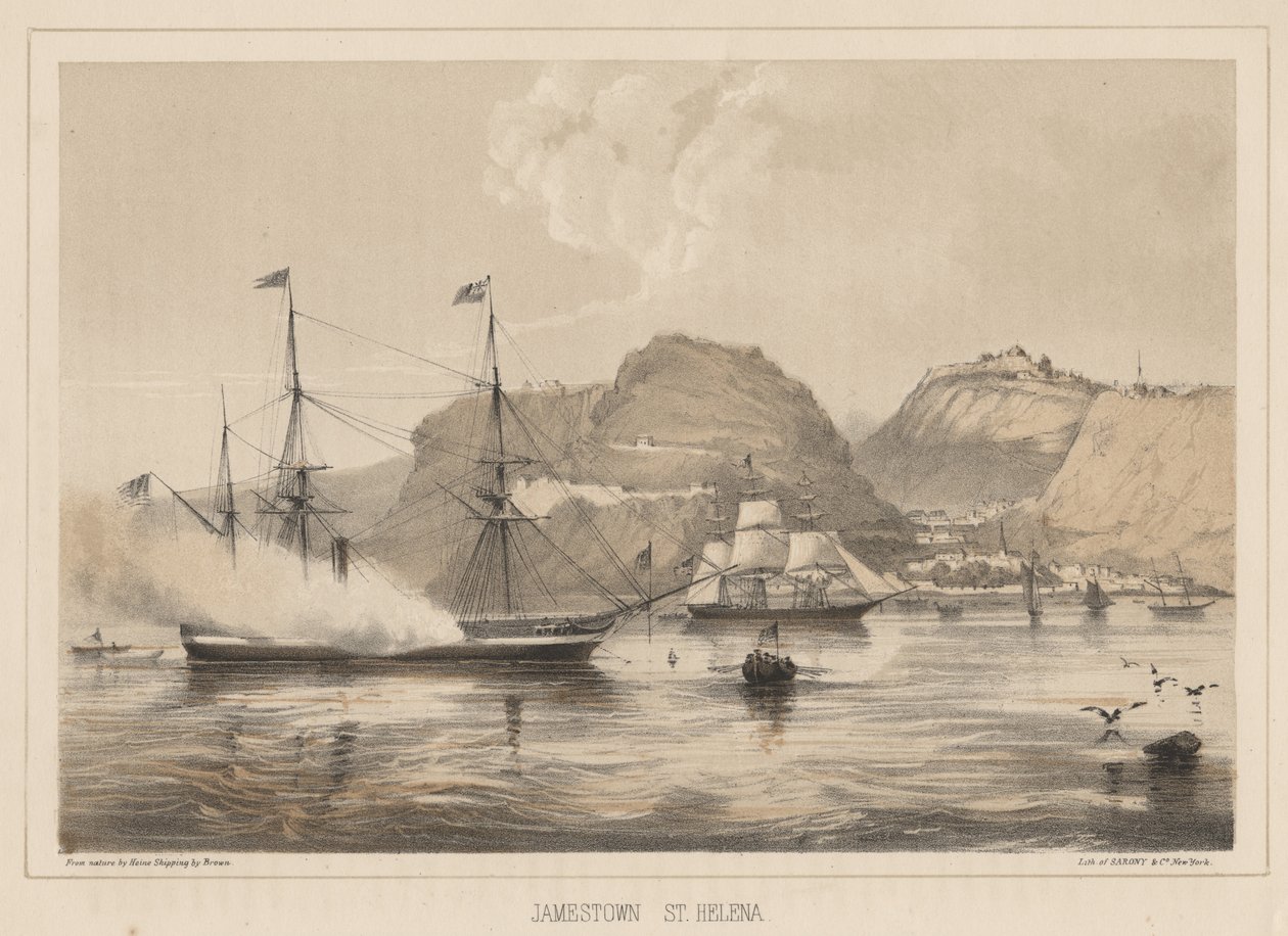 Jamestown, Santa Elena, 1855 de Wilhelm Joseph Heine