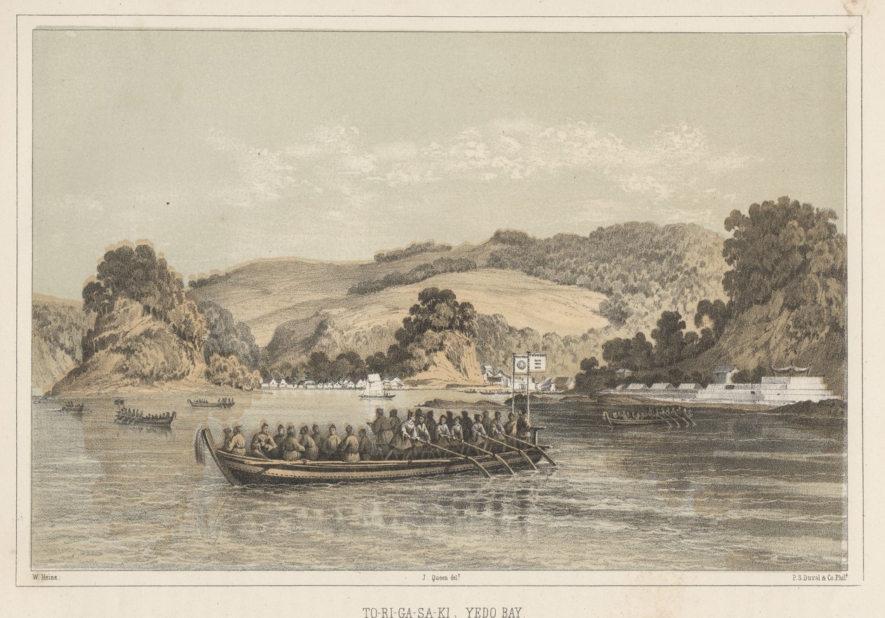 To-Ri-Ga-Sa-Ki, Bahía de Yedo, 1855 de Wilhelm Joseph Heine