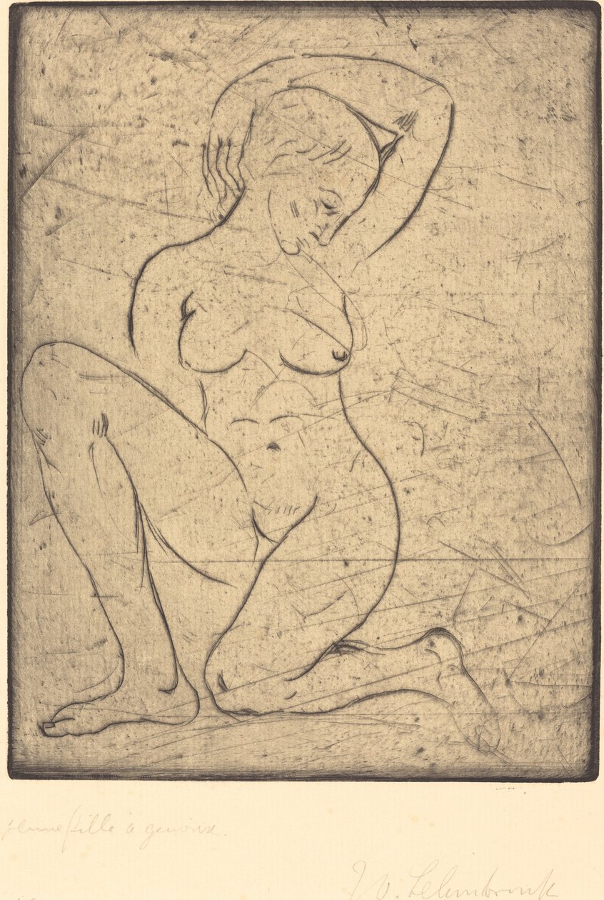 Arrodillado, pequeño de Wilhelm Lehmbruck