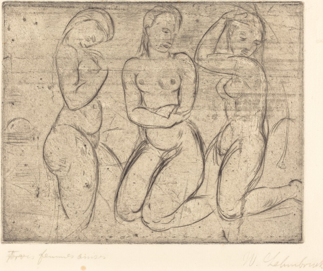 Tres mujeres arrodilladas de Wilhelm Lehmbruck
