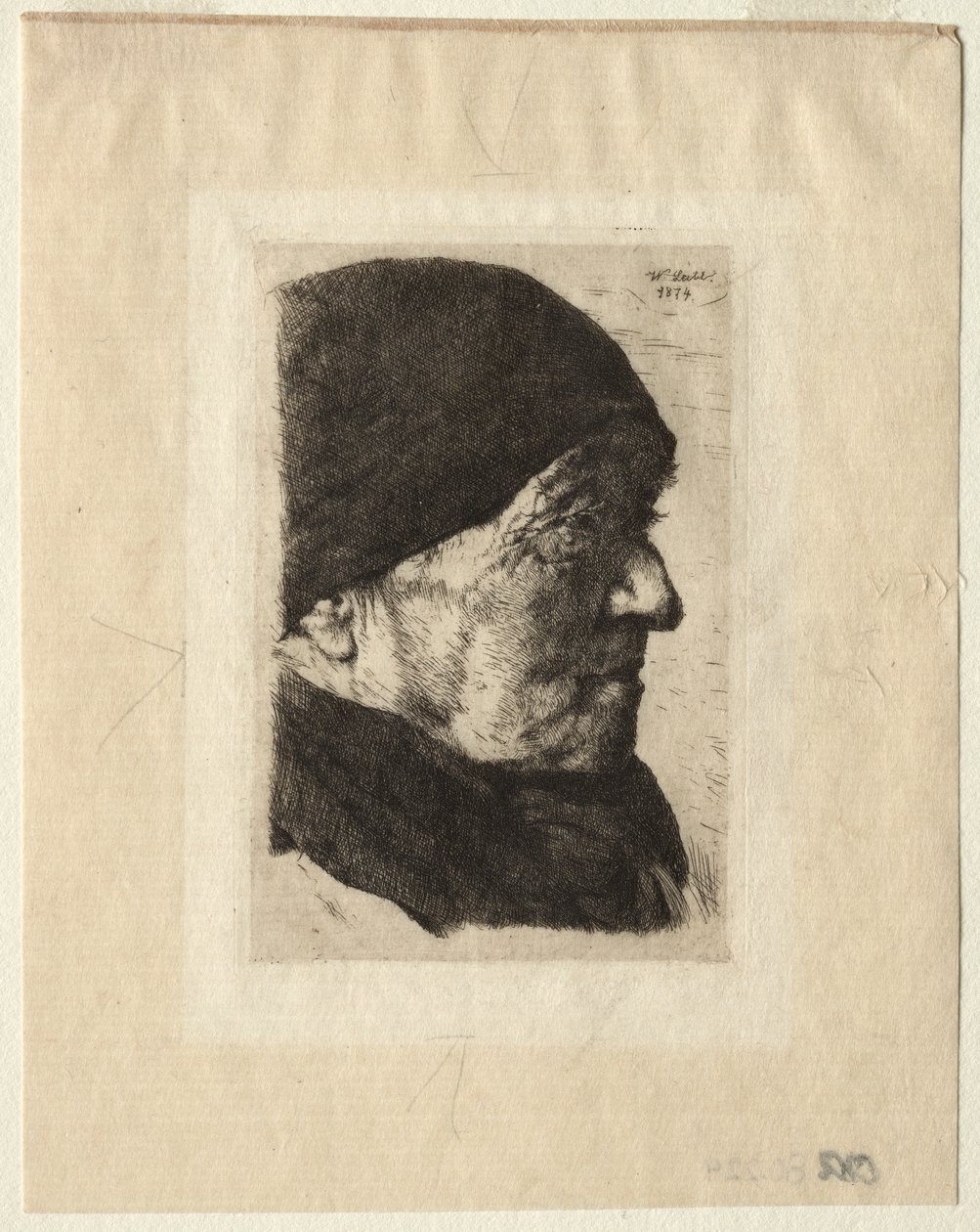 Head of a Peasant de Wilhelm Maria Hubertus Leibl
