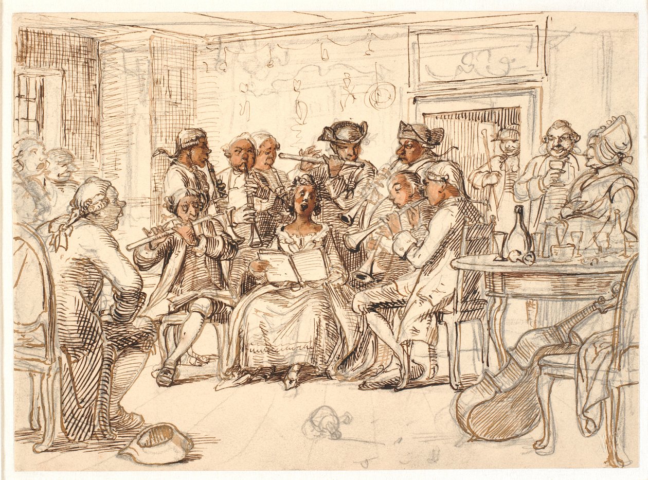 Motivo de Bellman: Concierto en "3 Byttor", epístola de Fredman n.º 51 de Wilhelm Marstrand