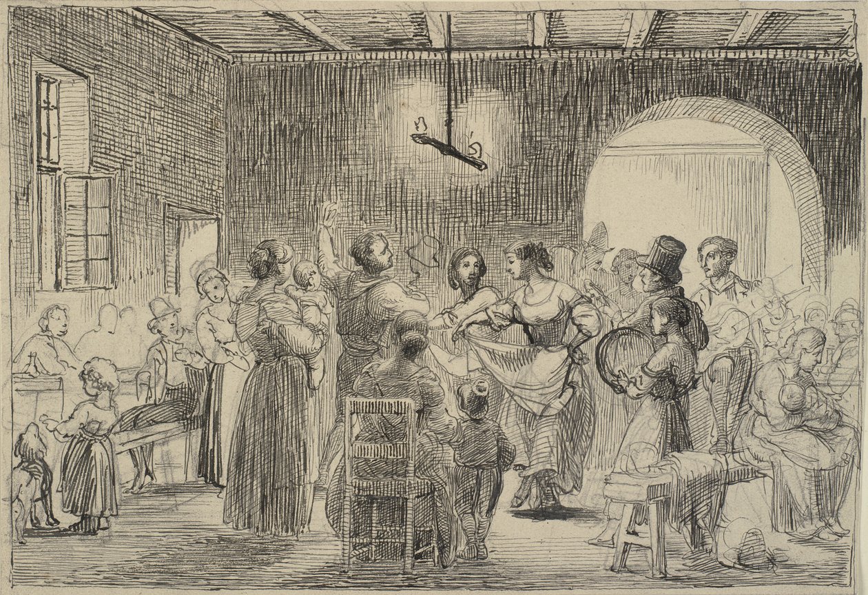 Danza en una taberna de Wilhelm Marstrand