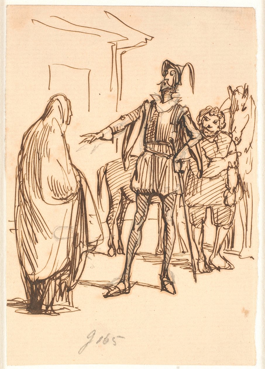 Don Quijote y Doña Rodríguez de Wilhelm Marstrand