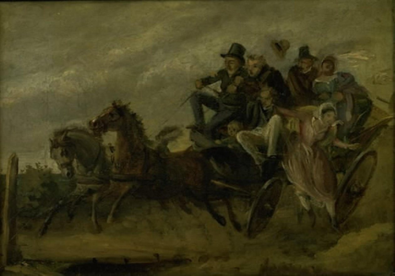 Episodio de Ludvig Holberg: El viaje a la fuente milagrosa de Wilhelm Marstrand
