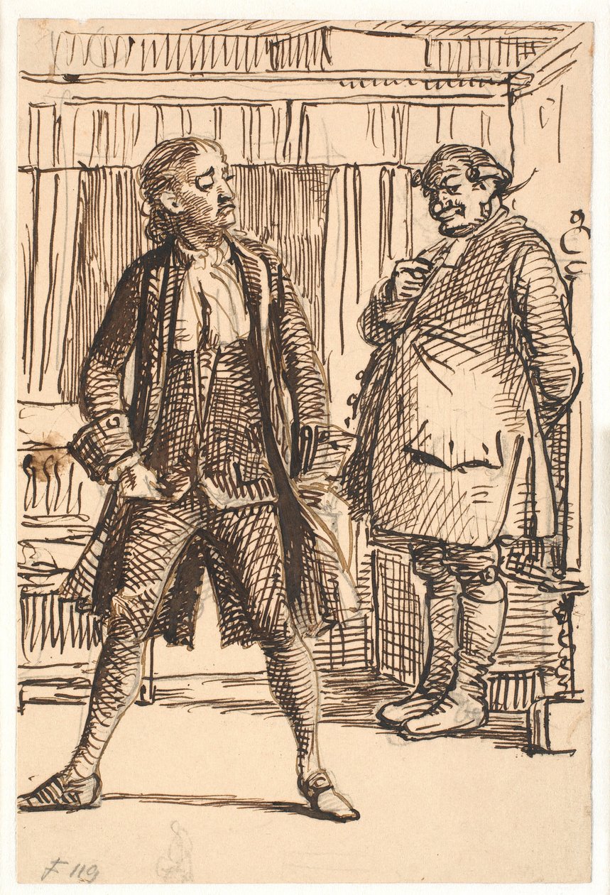 Erasmus Montanus y Per Degn de Wilhelm Marstrand