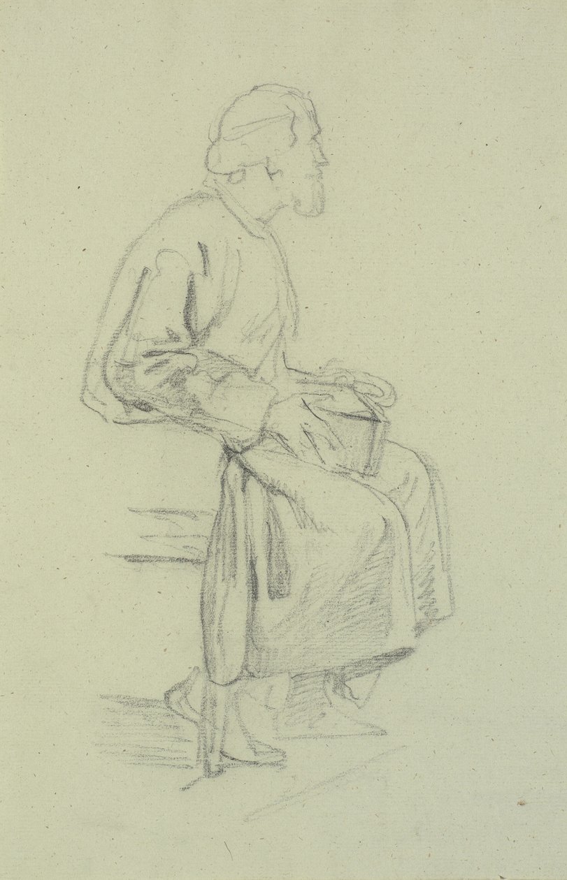 Estudios de figuras. Anciano sentado de Wilhelm Marstrand