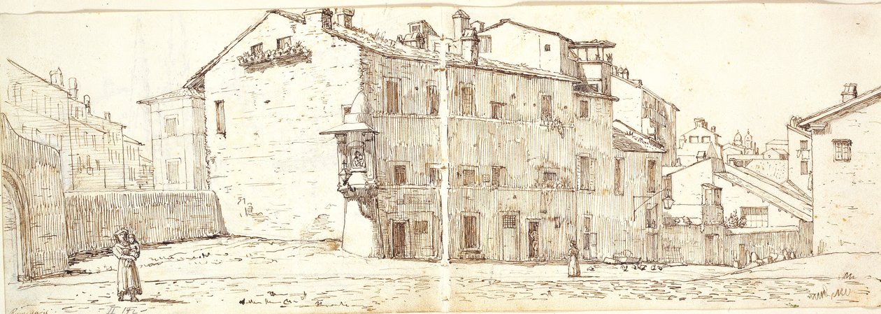 Calle en el barrio de Monte Pincio, Roma de Wilhelm Marstrand