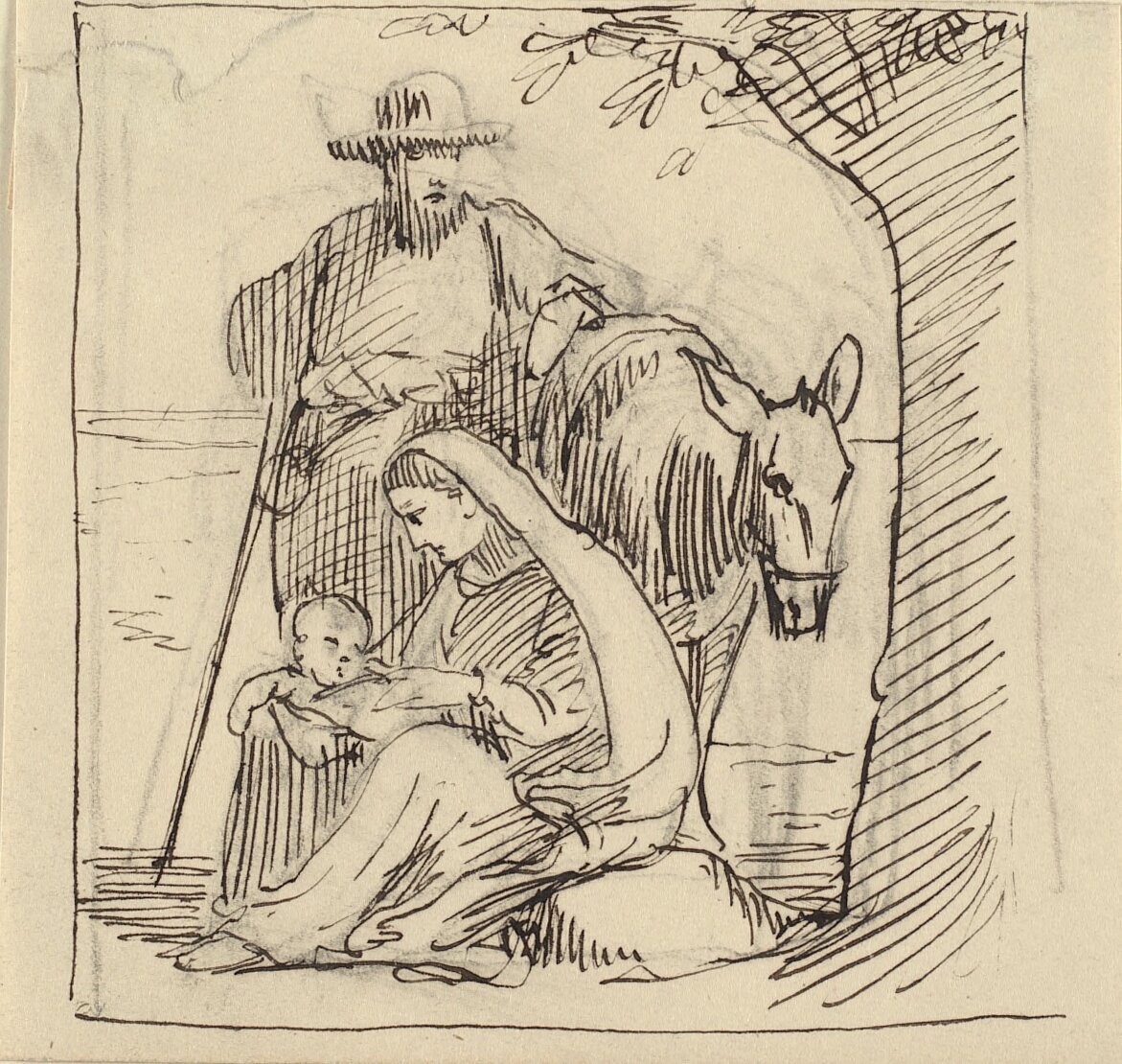 Descanso en el camino a Egipto de Wilhelm Marstrand