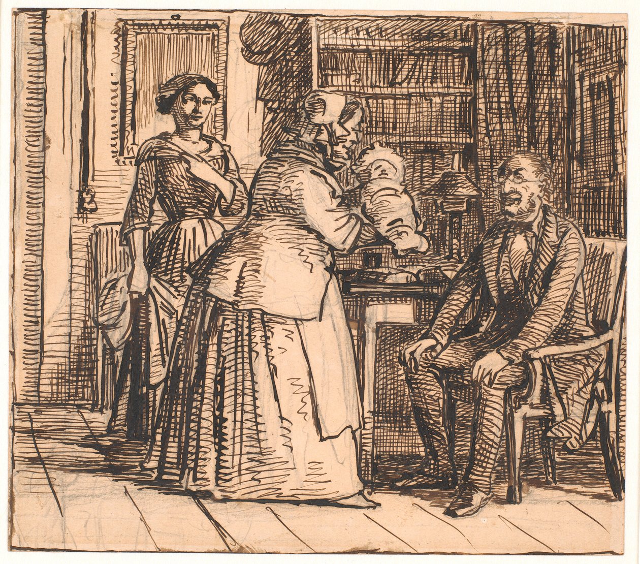 La partera presenta al heredero de Wilhelm Marstrand