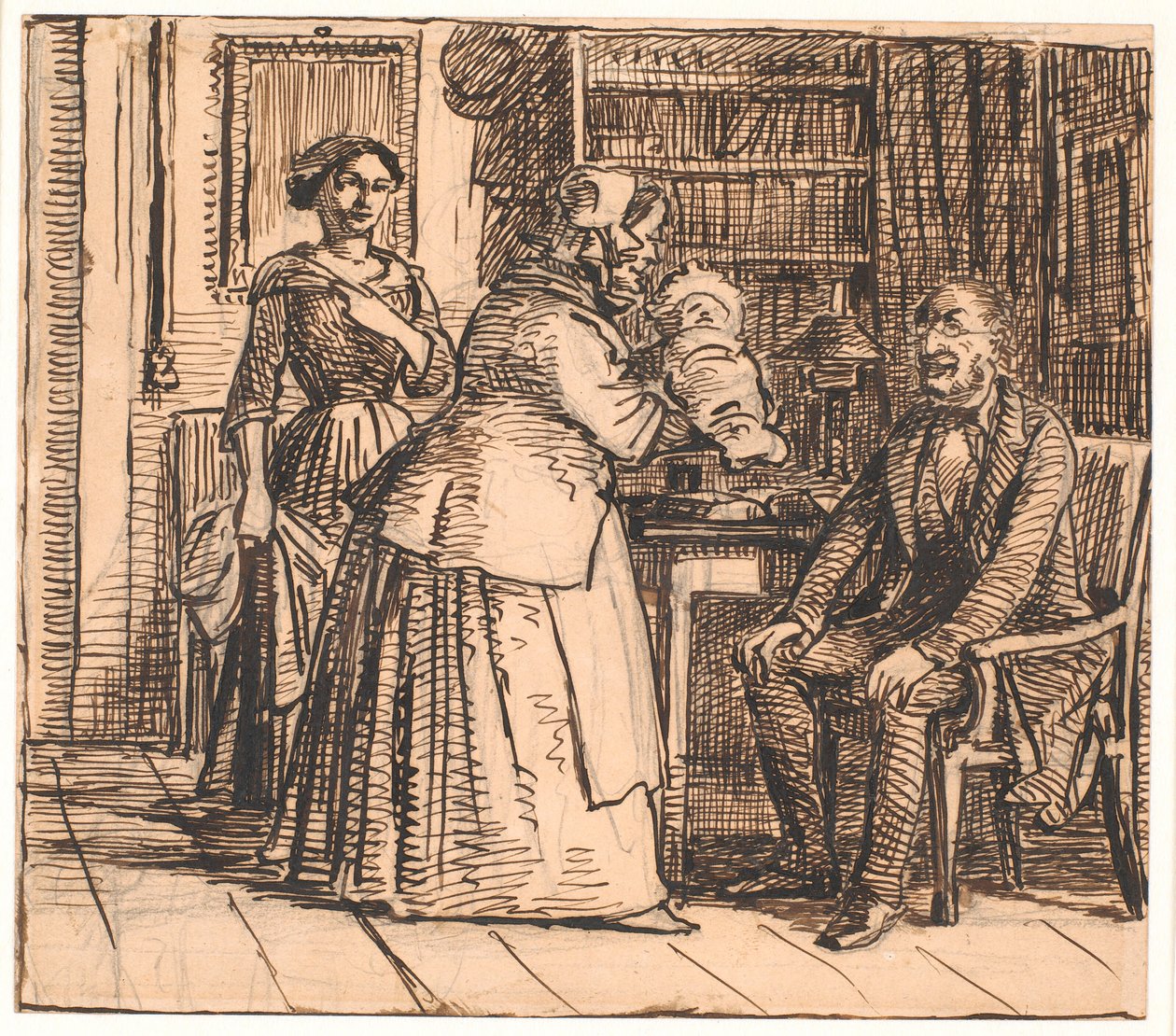 La partera presenta al heredero de Wilhelm Marstrand
