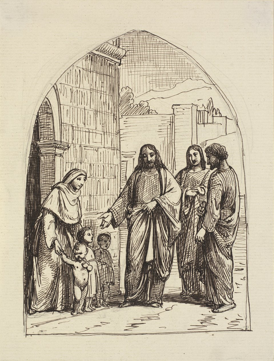 Dejad que los niños vengan a mí de Wilhelm Marstrand