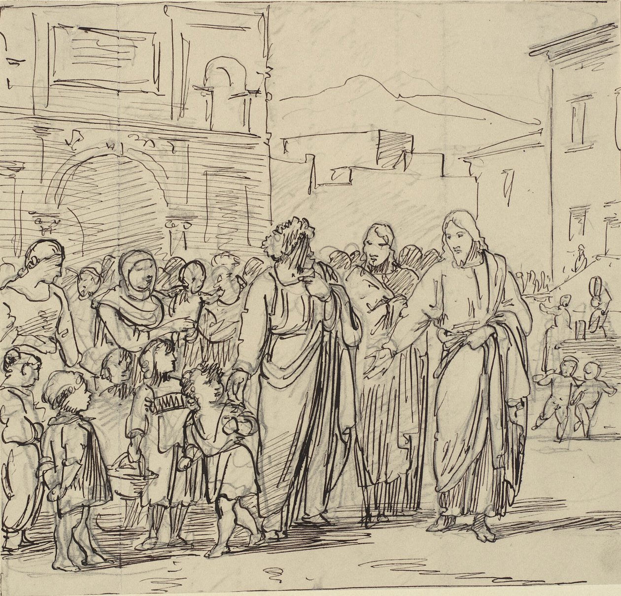 Dejad que los niños vengan a mí de Wilhelm Marstrand