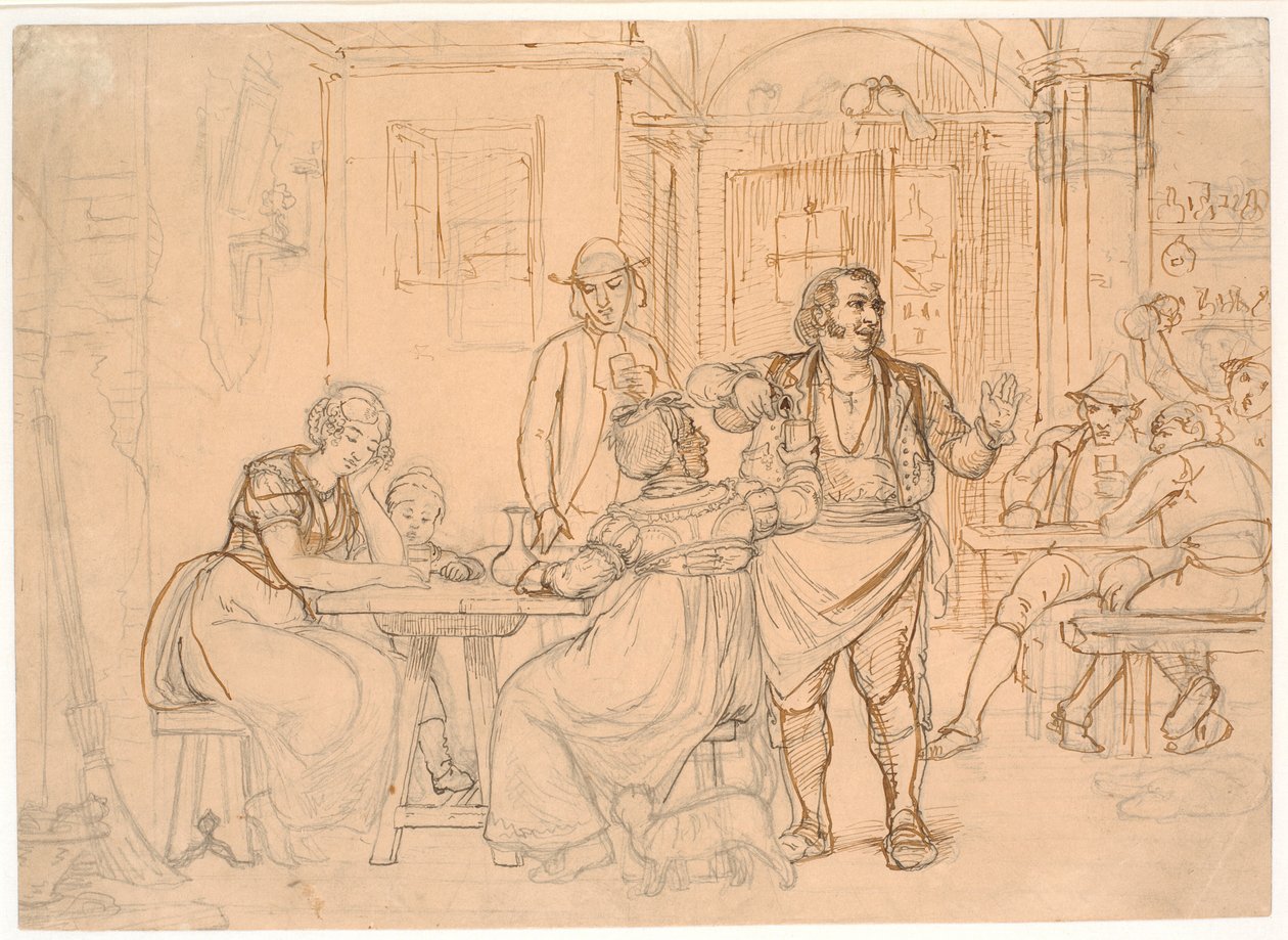 Escena de ostras de Wilhelm Marstrand