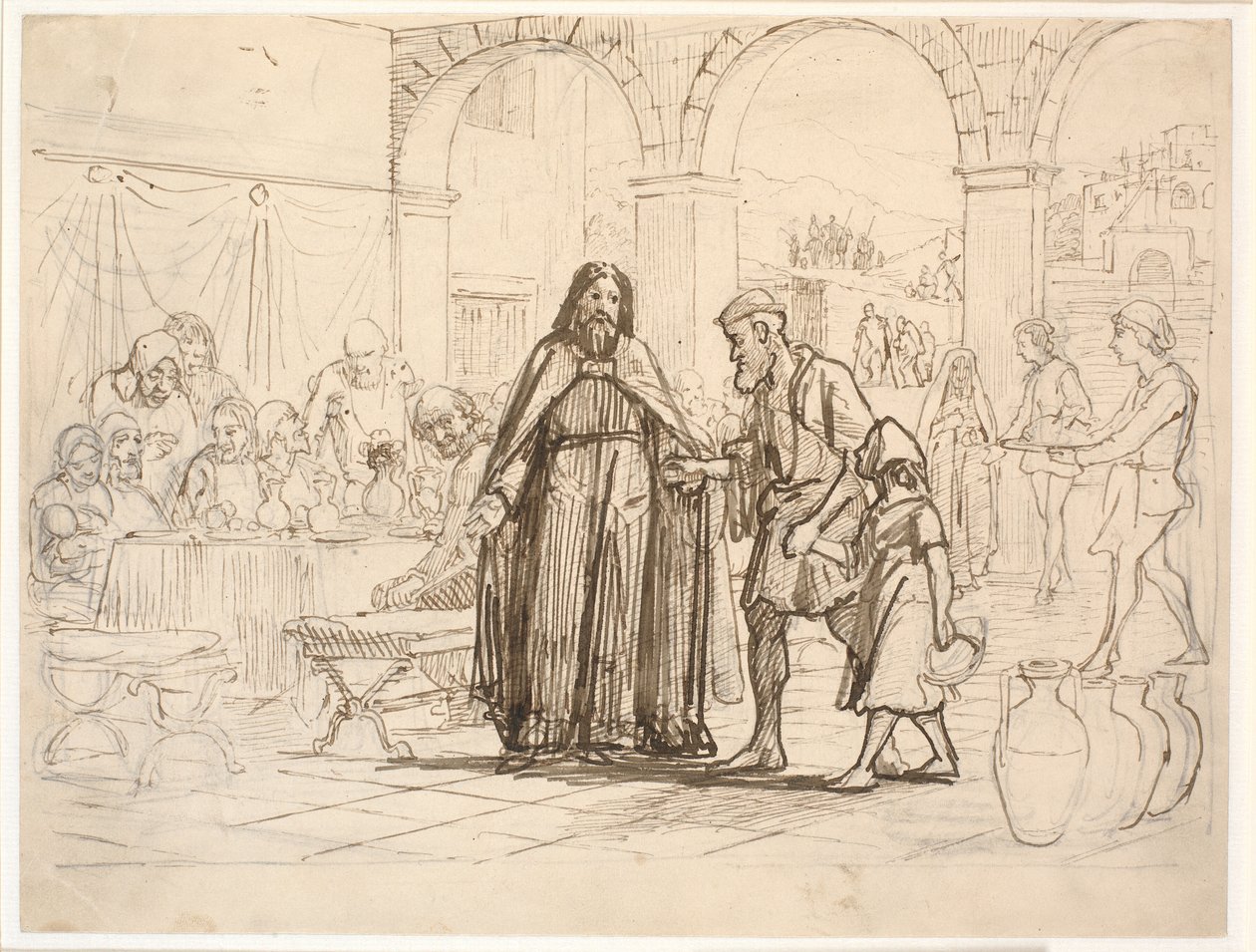 La parábola de la gran cena de Wilhelm Marstrand