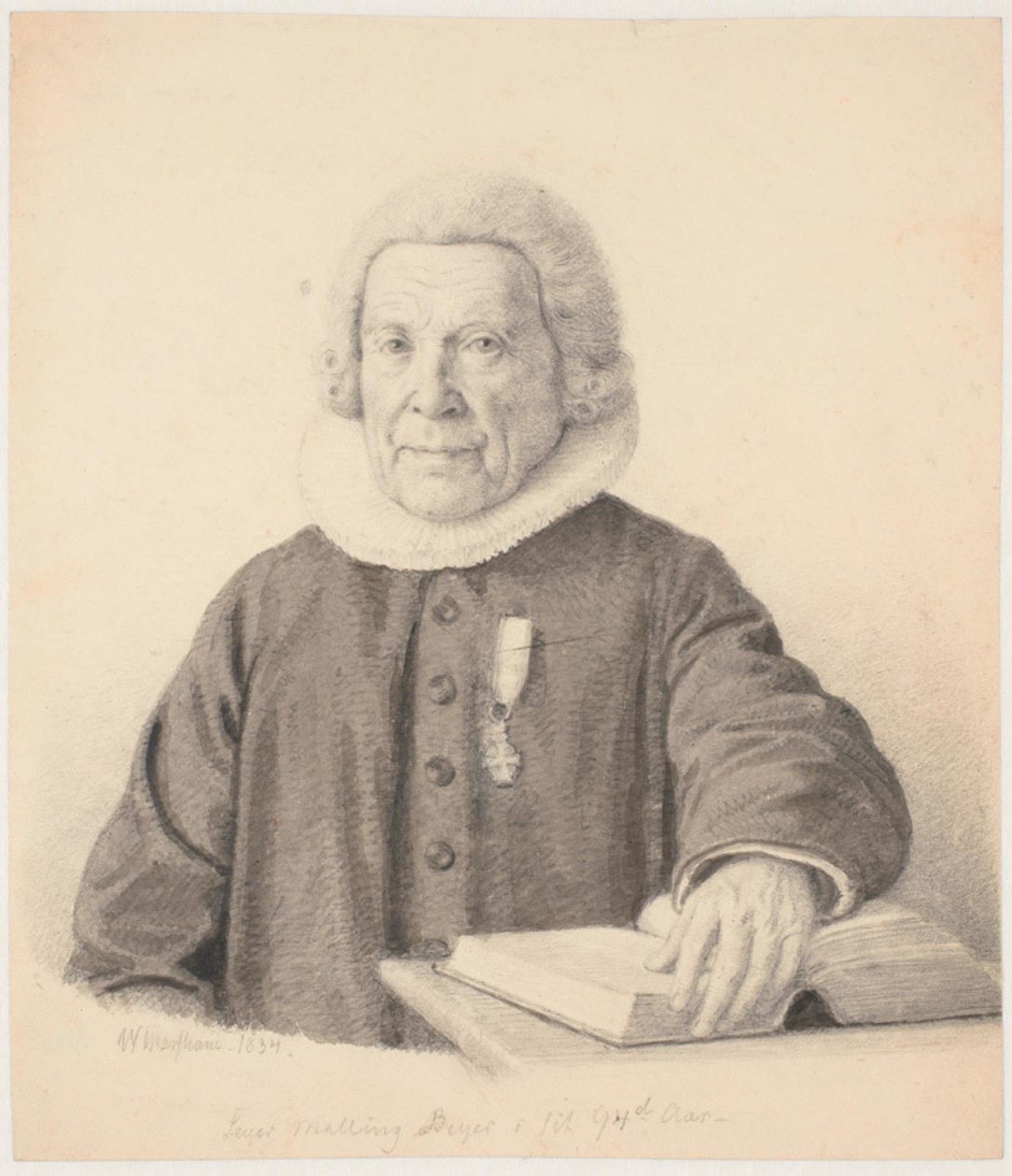 Pastor "Seyer Malling Beyer en su 94º año" de Wilhelm Marstrand