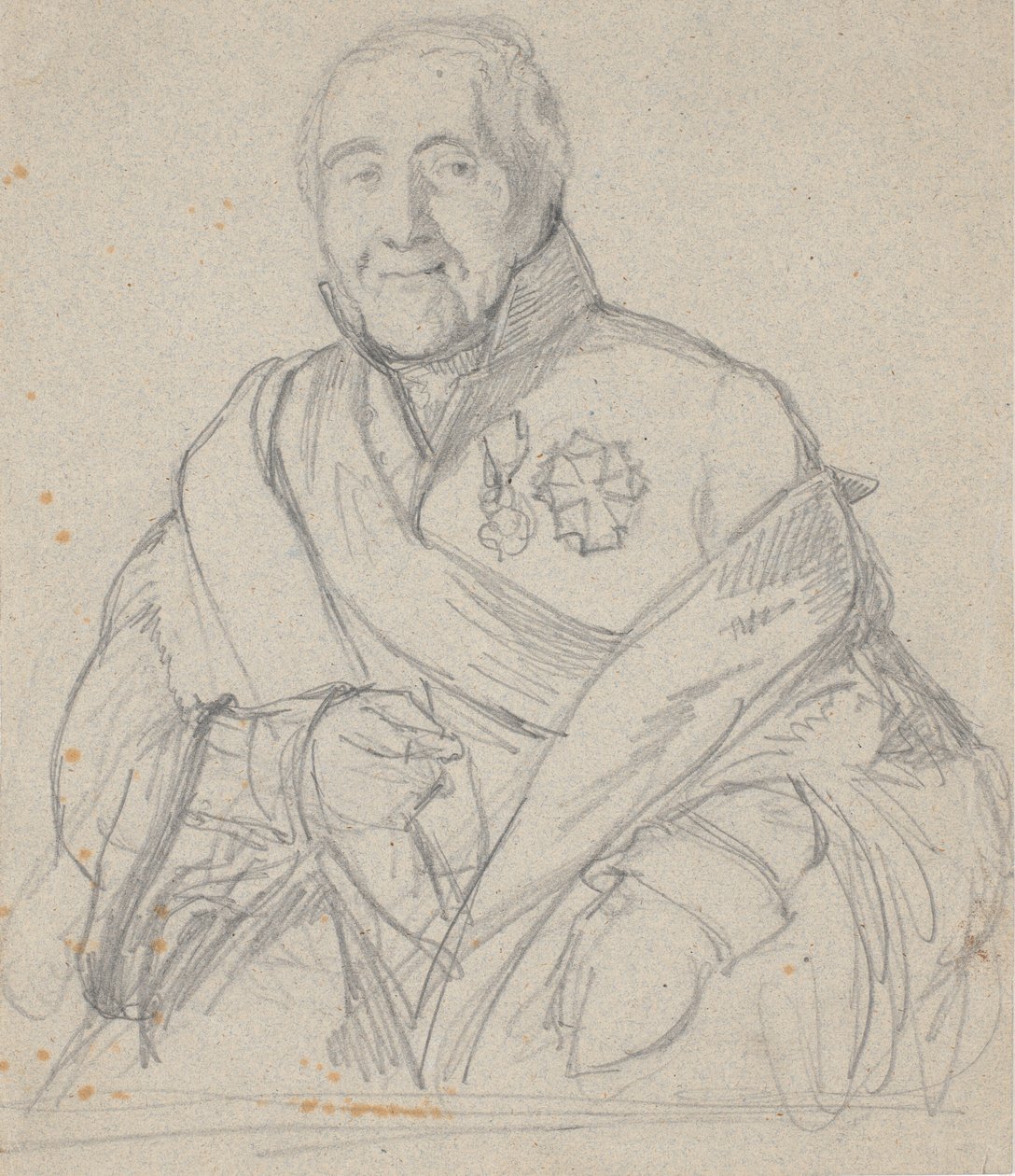 Estudio de retrato del consejero secreto Bornemann de Wilhelm Marstrand