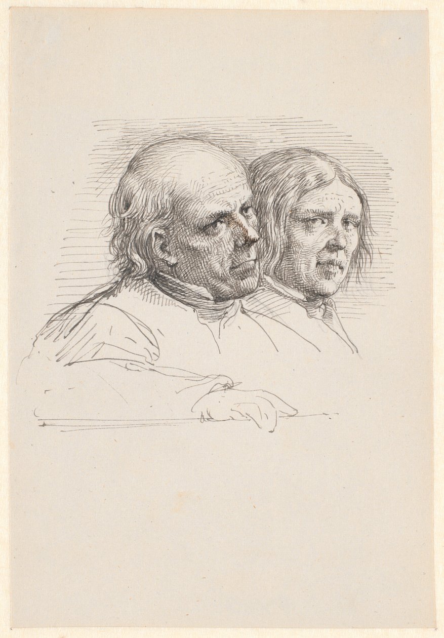 Estudio de retrato de dos campesinos suecos de Wilhelm Marstrand