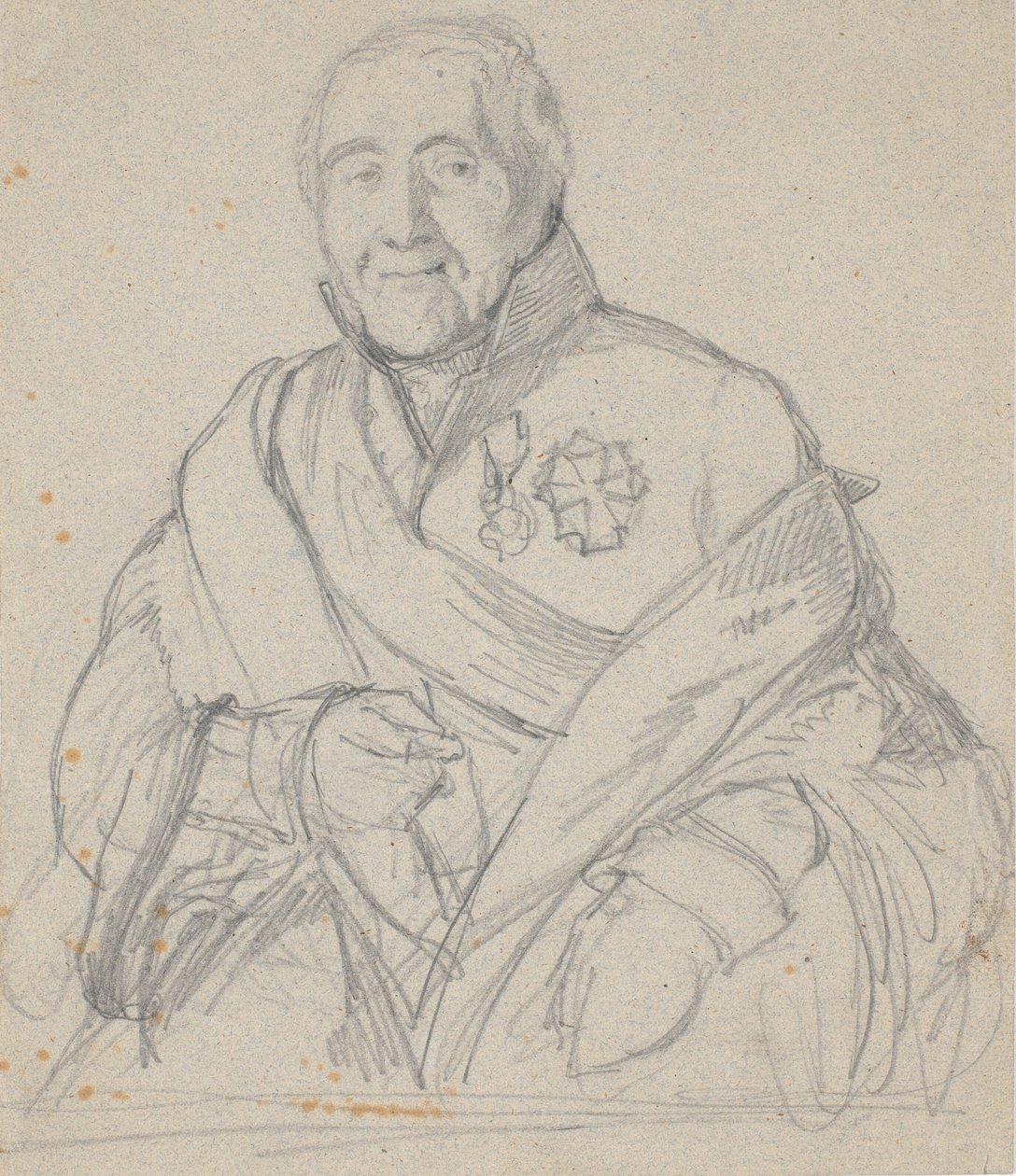 Estudio de retrato del consejero secreto Bornemann de Wilhelm Marstrand