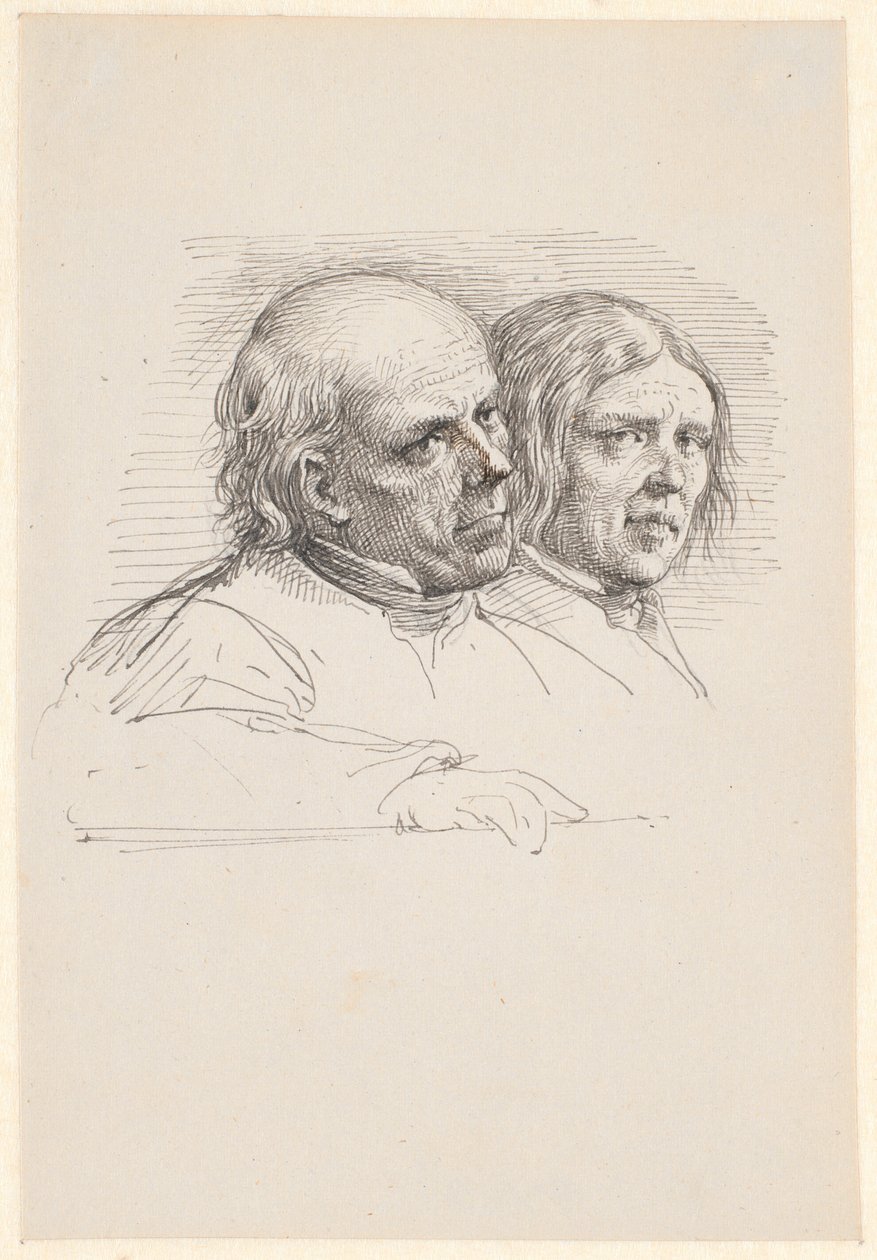 Estudio de retrato de dos campesinos suecos de Wilhelm Marstrand
