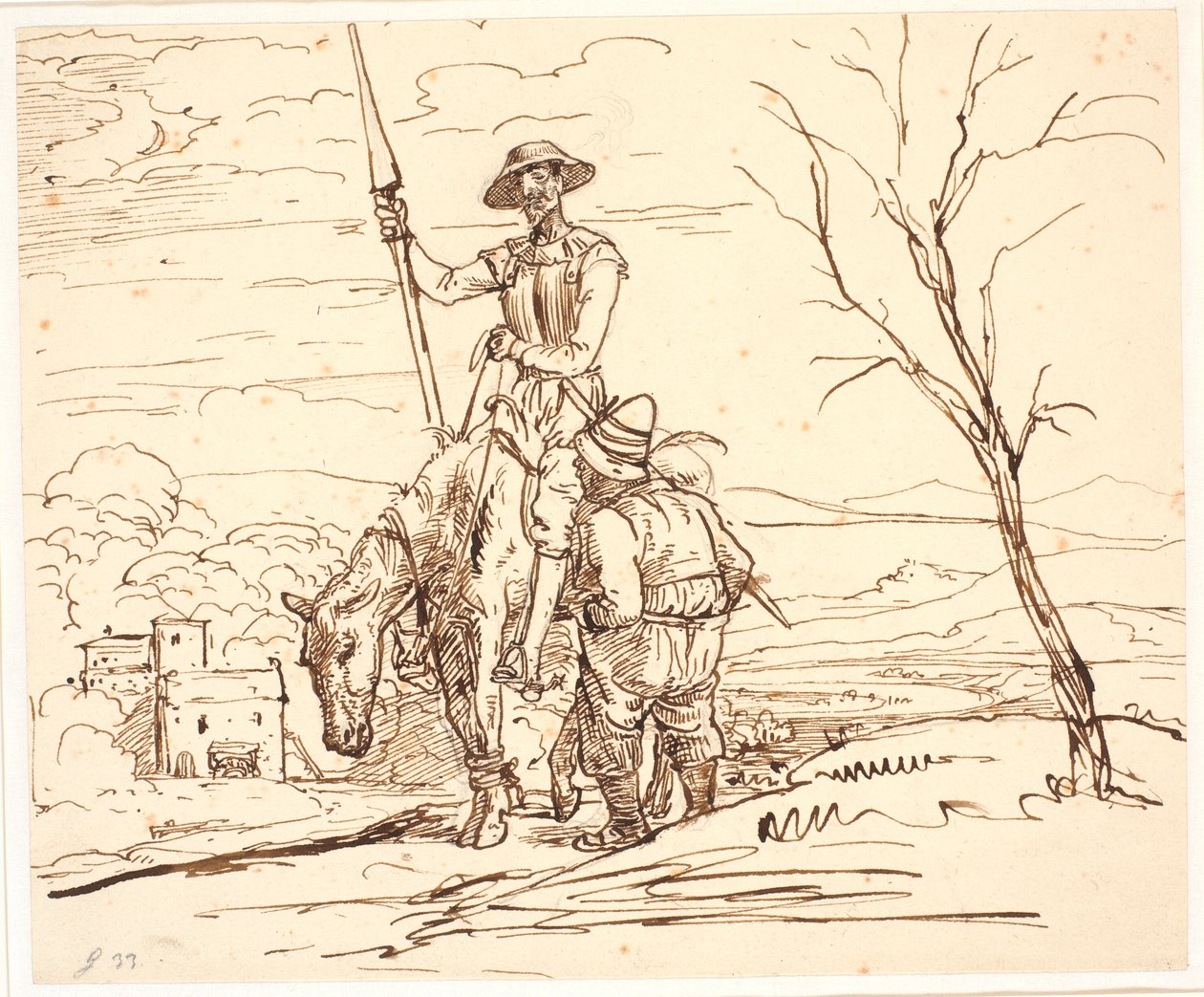 Sancho Panza cuenta la historia de las cabras de Wilhelm Marstrand
