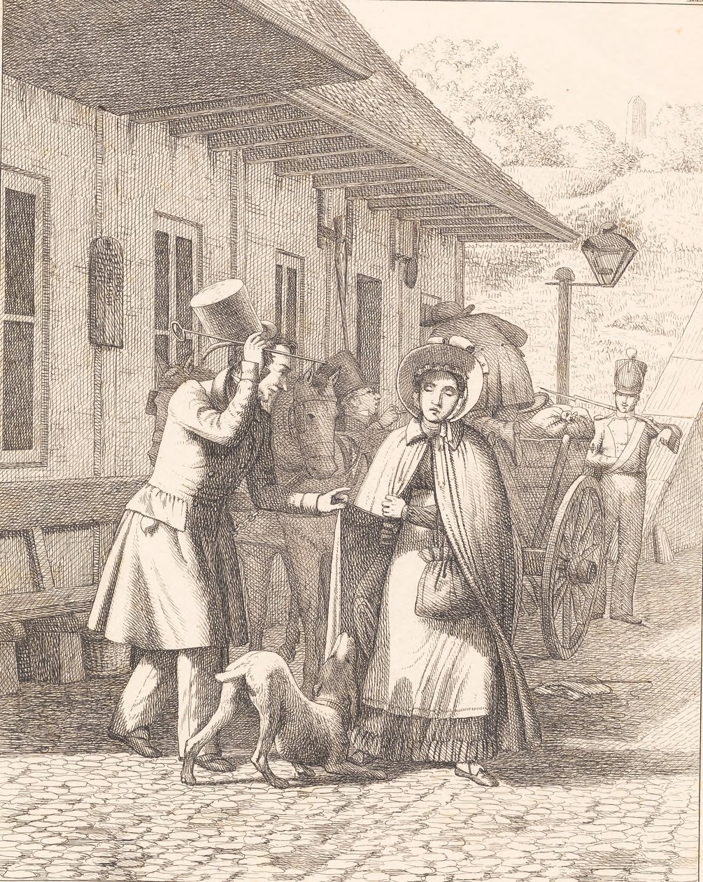 Escena fuera de un puesto de consumo de Wilhelm Marstrand