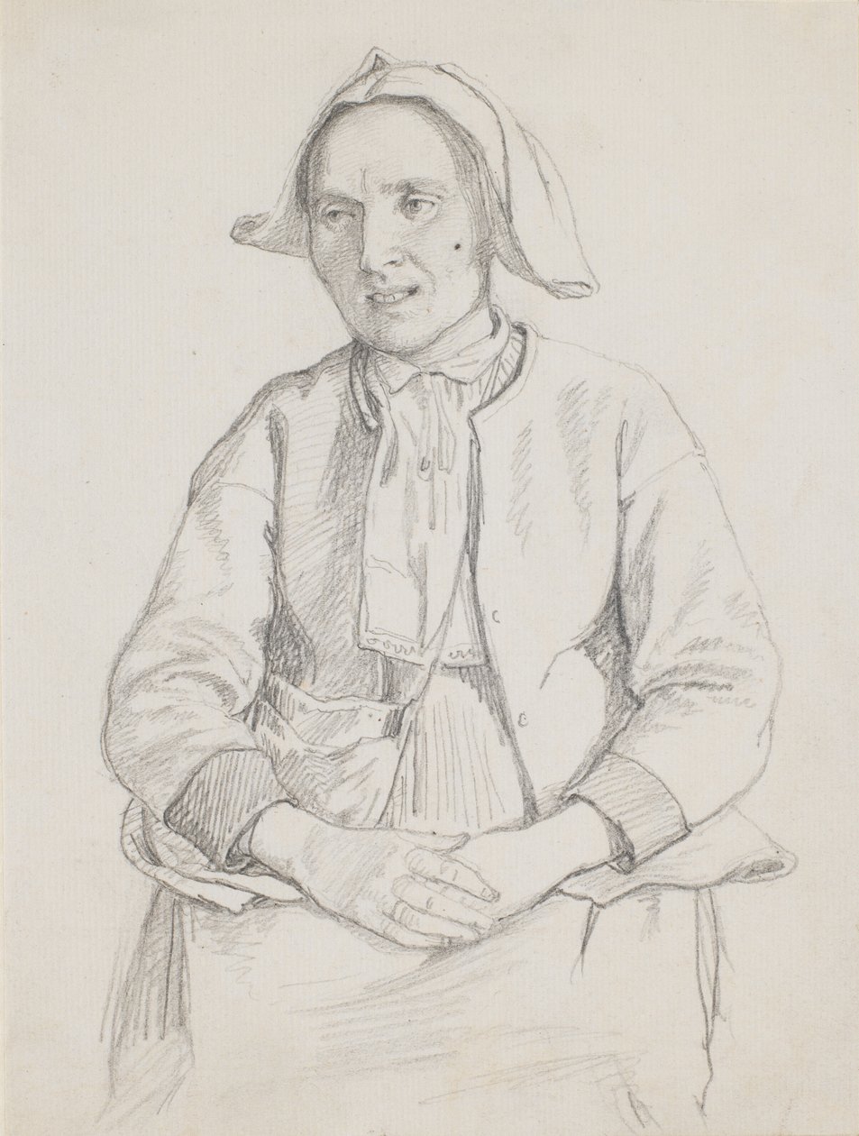 Siddende svensk kone, knæstykke de Wilhelm Marstrand