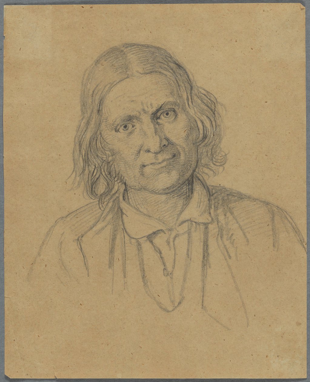 Estudio de un hombre, boceto para «Fieles llegando a Leksand» de Wilhelm Marstrand
