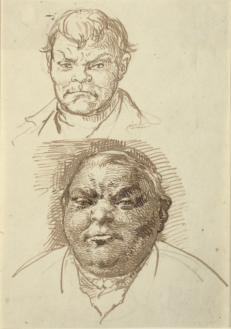Dos cabezas de hombre de Wilhelm Marstrand