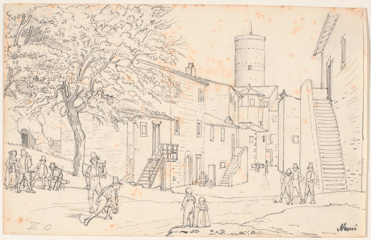 El Mercado en Nemi de Wilhelm Marstrand