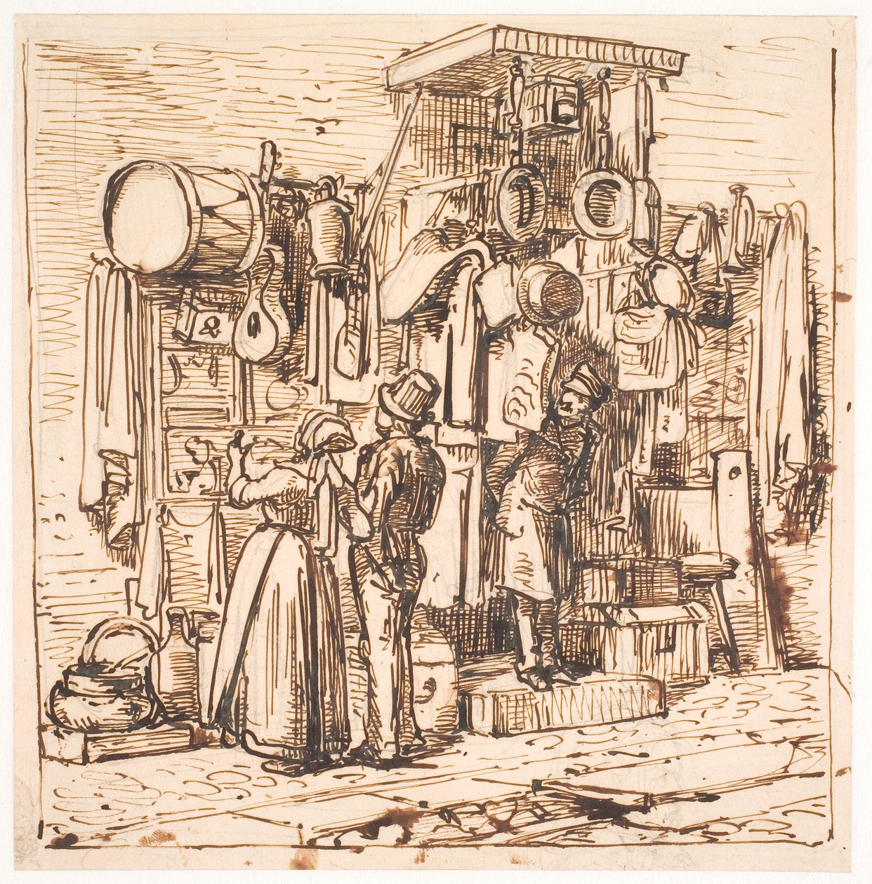 Fuera de una tienda de segunda mano de Wilhelm Marstrand