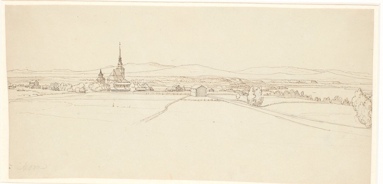 Vista hacia Mora en Dalarne de Wilhelm Marstrand