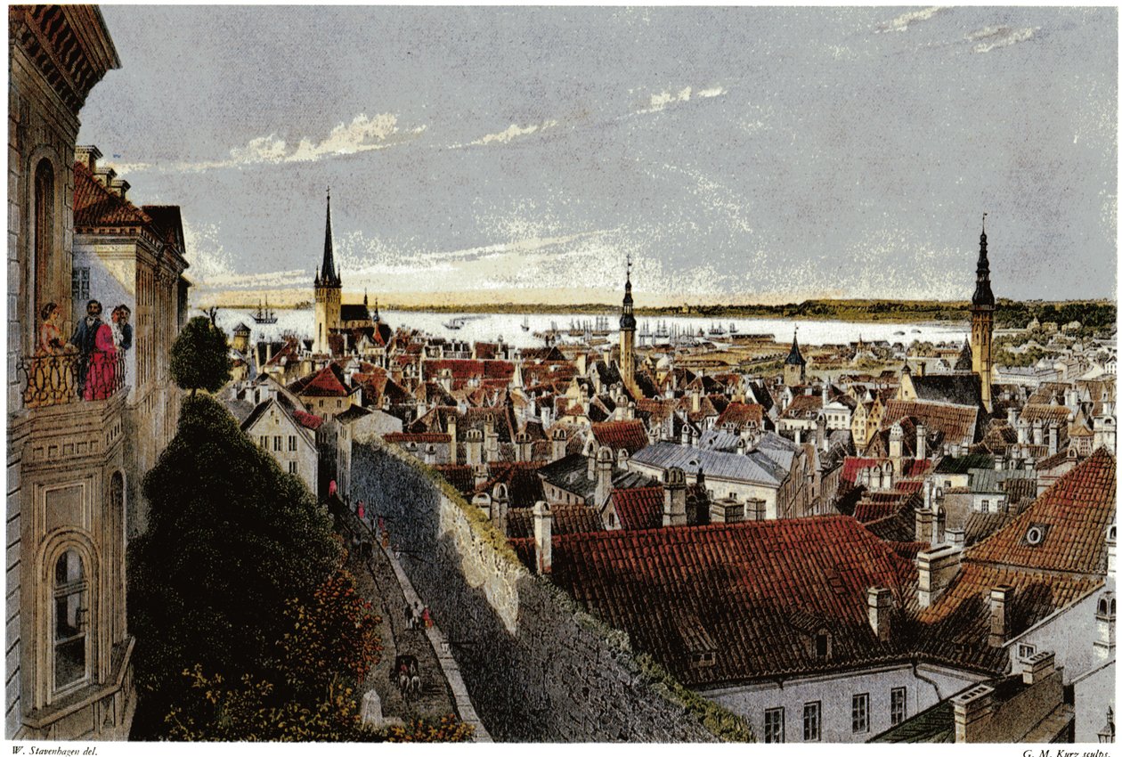 Vista de Reval, ca 1855 de Wilhelm Siegfried Stavenhagen