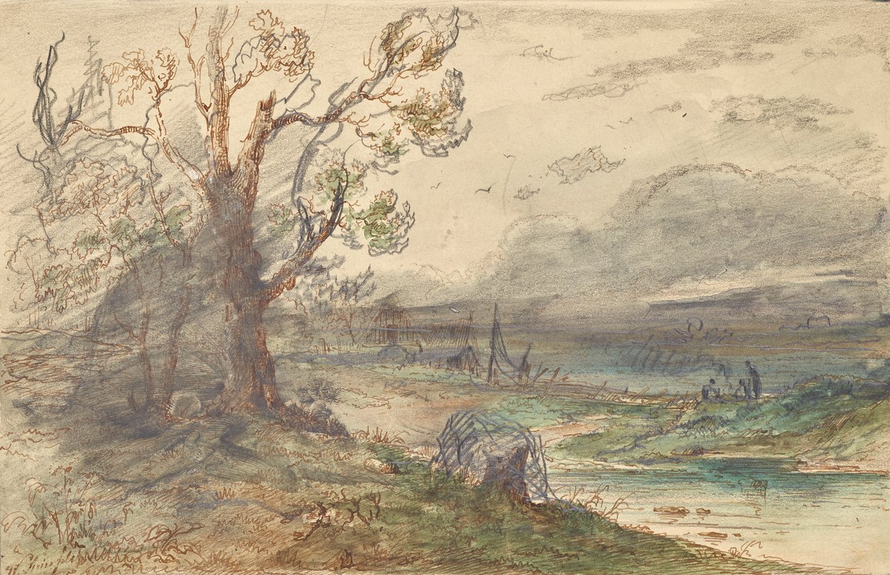 paisaje junto al río de Wilhelm Steinfeld