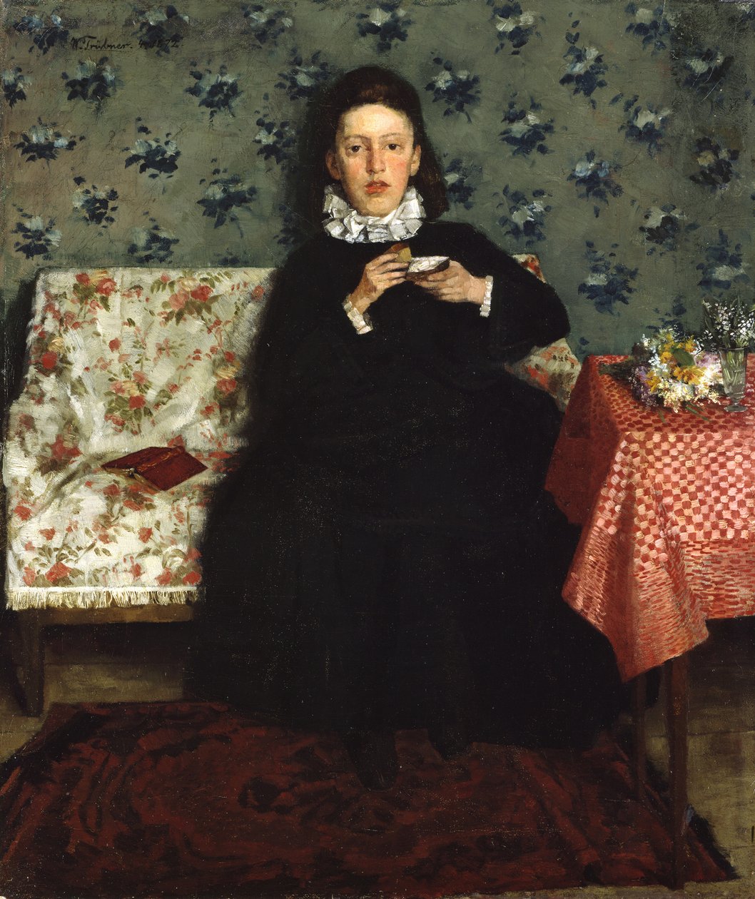 En el canapé de Wilhelm Trübner