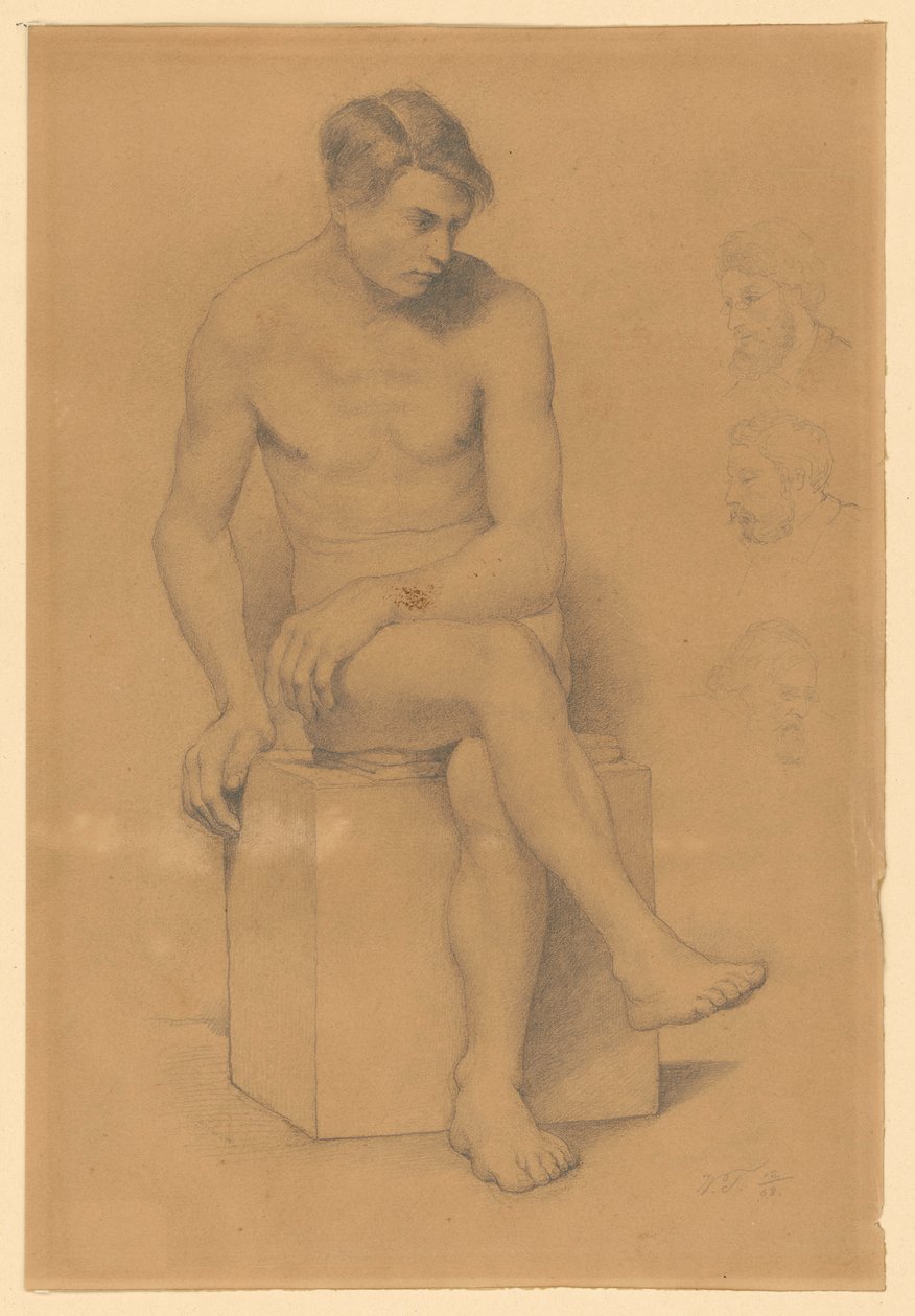 Desnudo masculino de Wilhelm Trübner