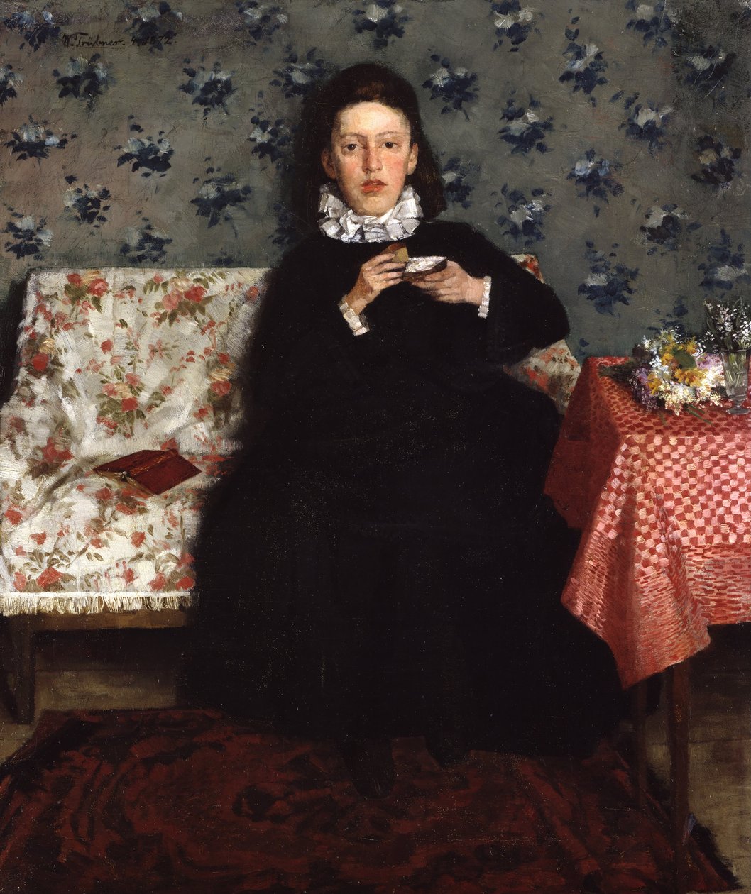 En el canapé de Wilhelm Trübner