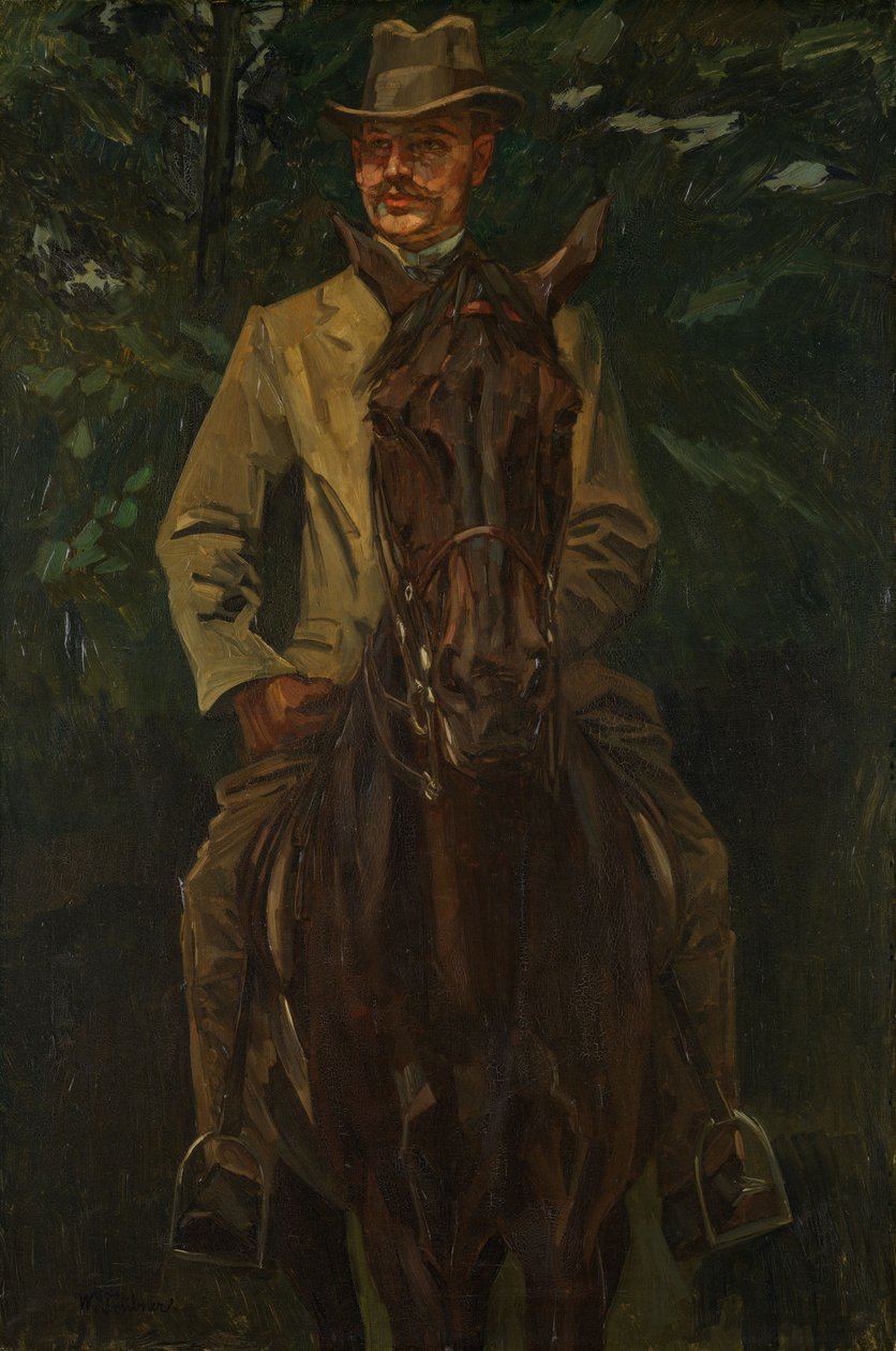 Retrato de un jinete de Wilhelm Trübner