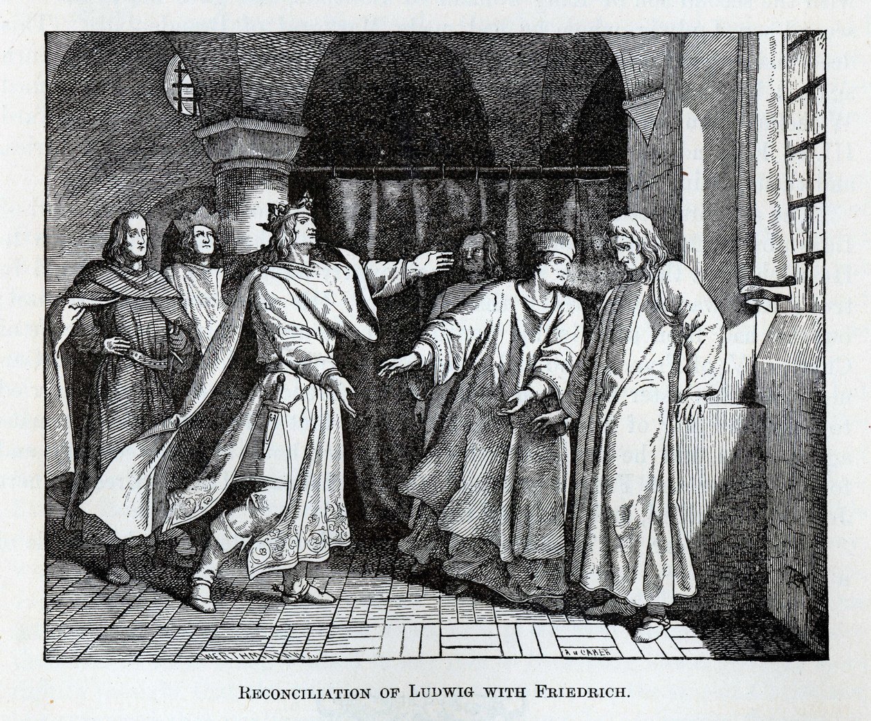Reconciliación de Ludwig con Friedrich, 1882 de Wilhelm Werthmann